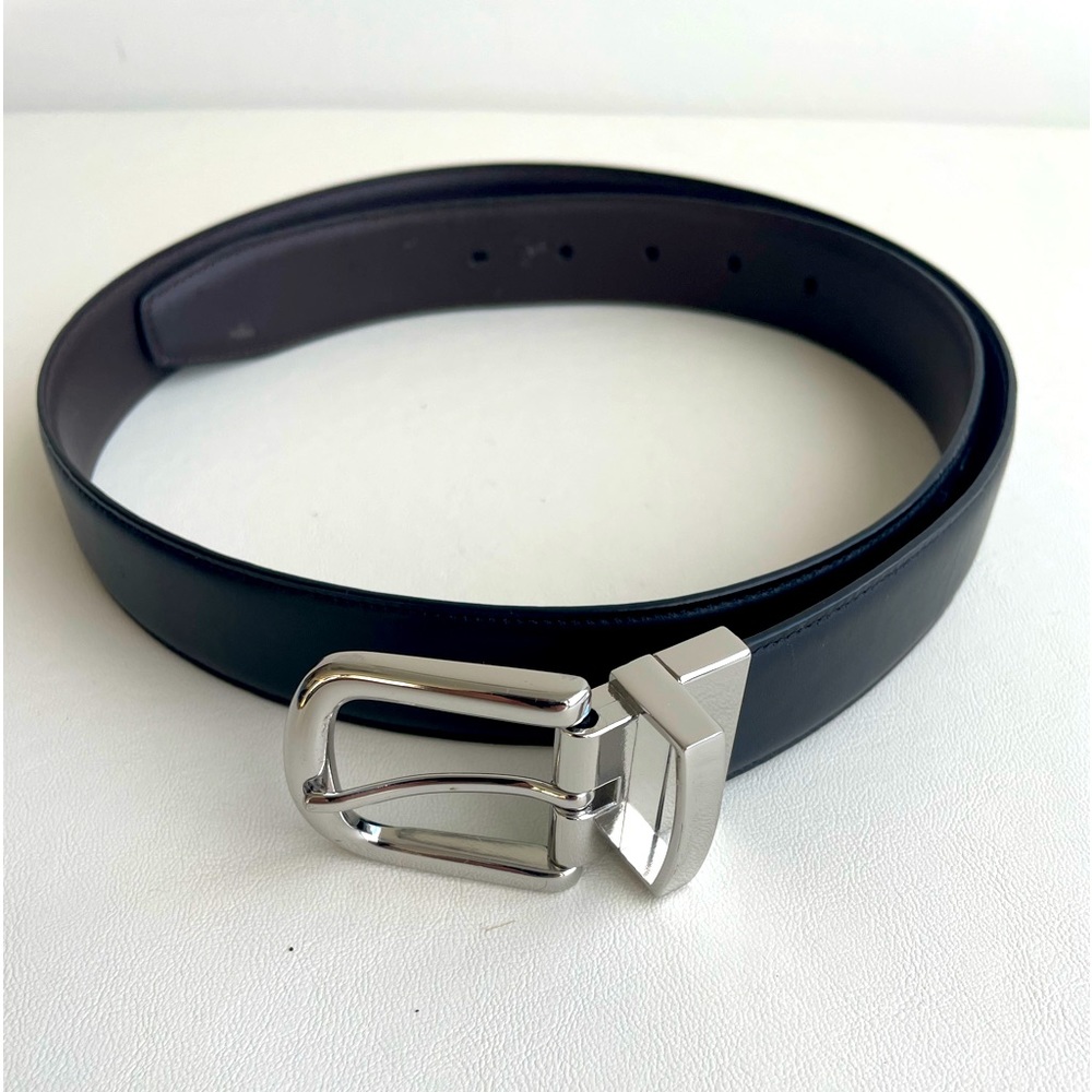 Cole Haan Mens Black Leather Belt Size 38